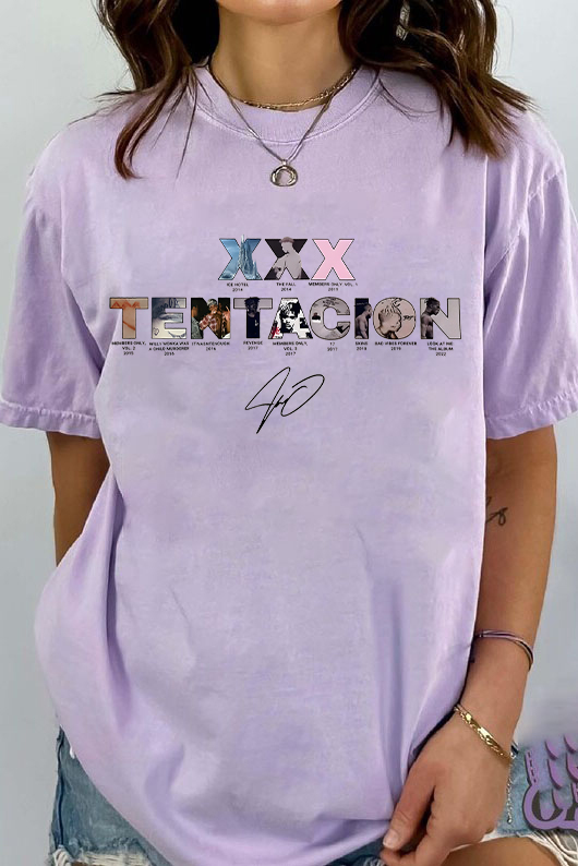 XXXTentacion Inspired Vintage Rap Shirt a6  Tee For Women