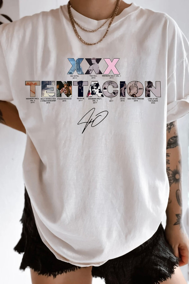 XXXTentacion Inspired Vintage Rap Shirt a6  Tee For Women