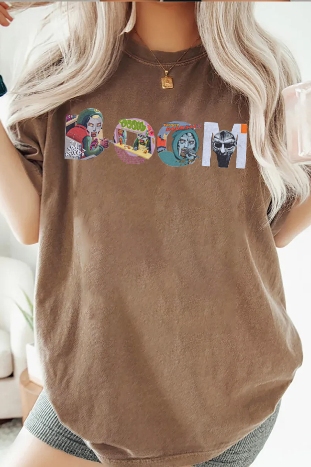 MF "DOOM" Type Collage Print T-Shirt