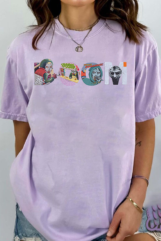 MF "DOOM" Type Collage Print T-Shirt