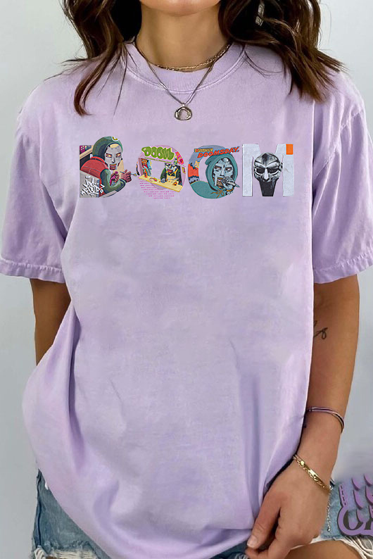 MF "DOOM" Type Collage Print T-Shirt