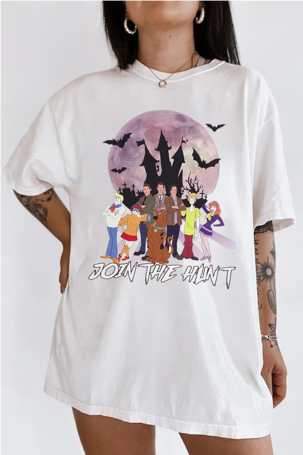 Supernatural cartoon personality print short-sleeved T-shirt