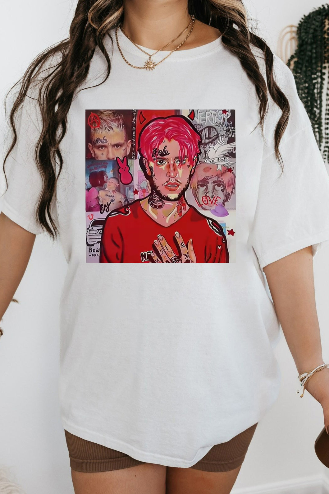 lilpeep cartoon t-shirt