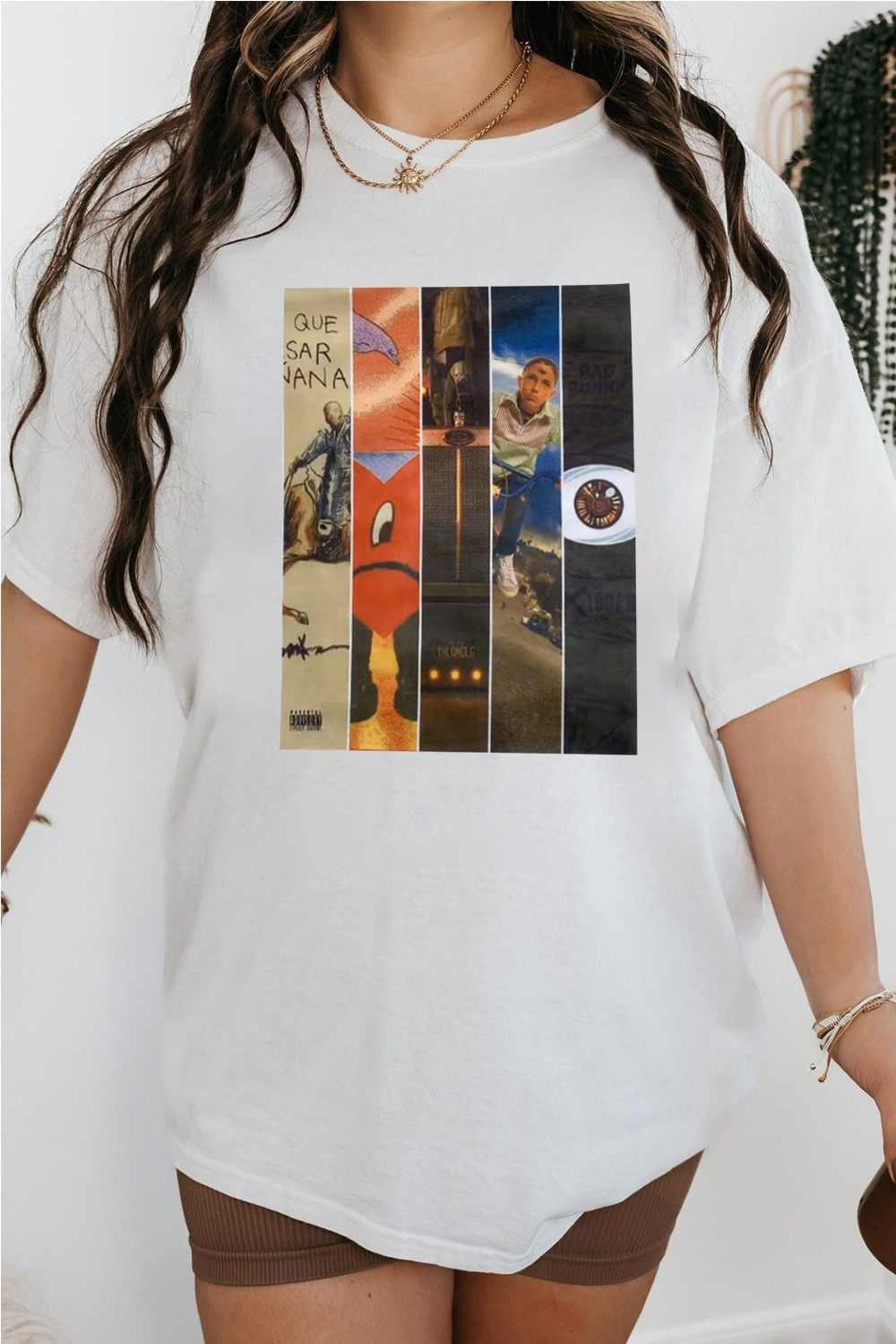 bad bunny retro poster T-shirt