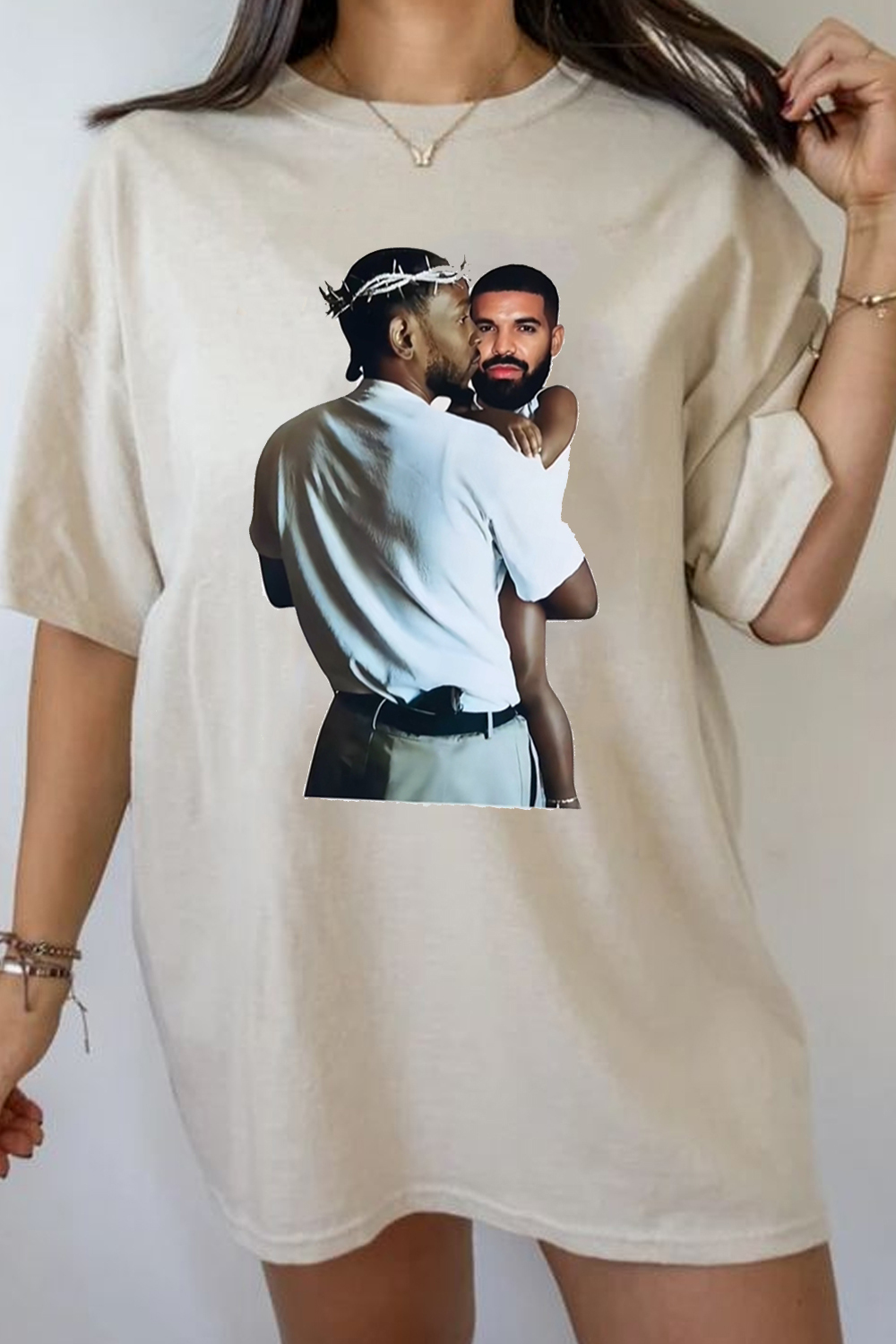Kendrick Lamar Holding Baby Drake T-Shirt