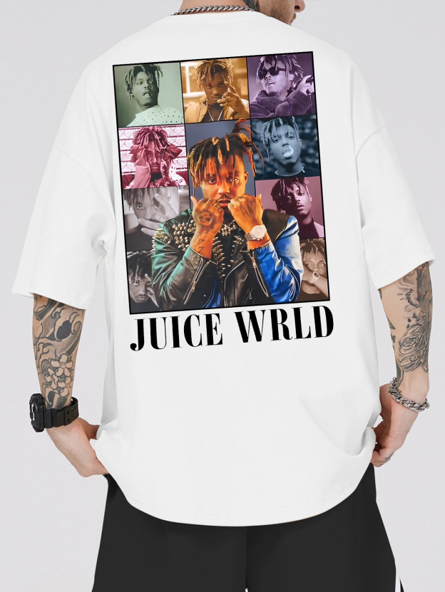 Juice Wrld  Portrait Back SideTee For Men