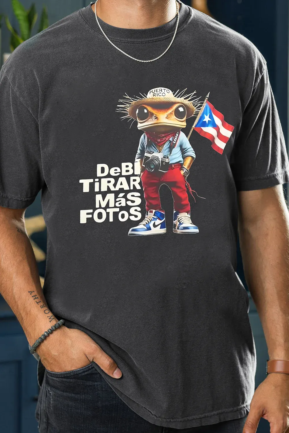 Bad Bunny DTMF Frog Flag Tee For Men