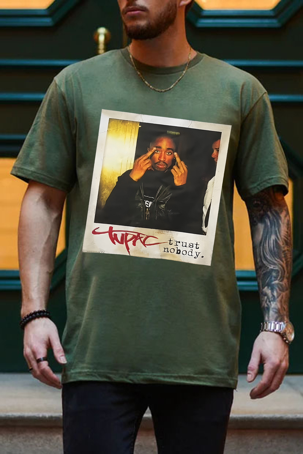 Rapper Tupac Graphic Tee For Men