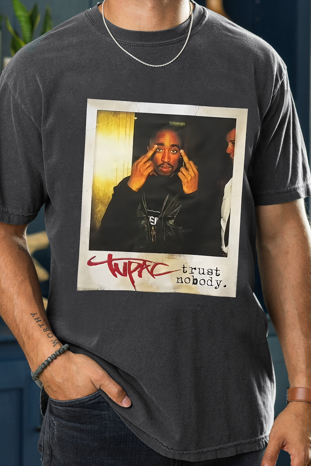 Rapper Tupac Graphic Tee For Men
