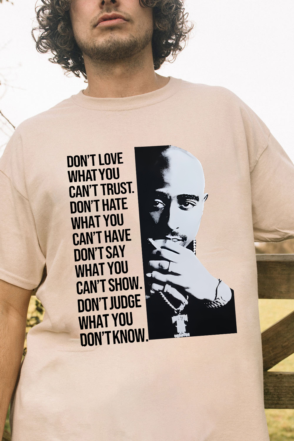 Tupac Portrait Tee For Men