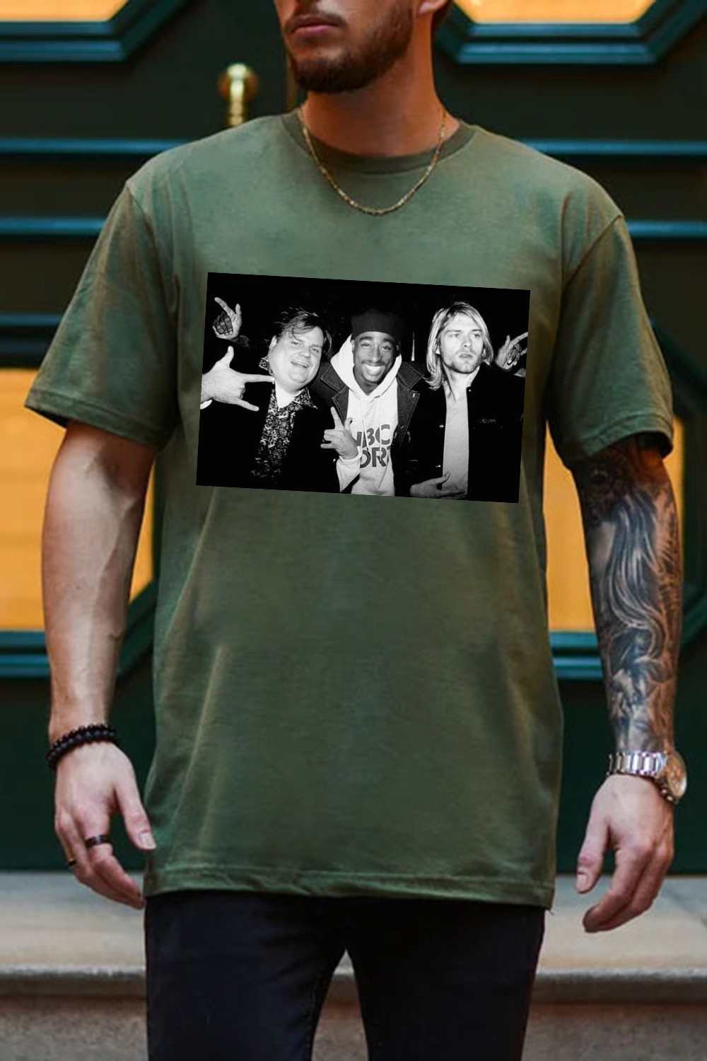 Legend Chris Farley 2Pac Shakur and Kurt Cobain Tee For Men