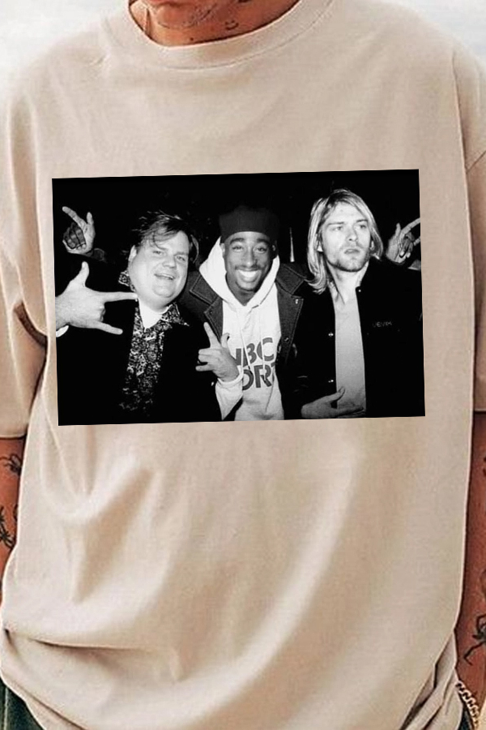 Legend Chris Farley 2Pac Shakur and Kurt Cobain Tee For Men