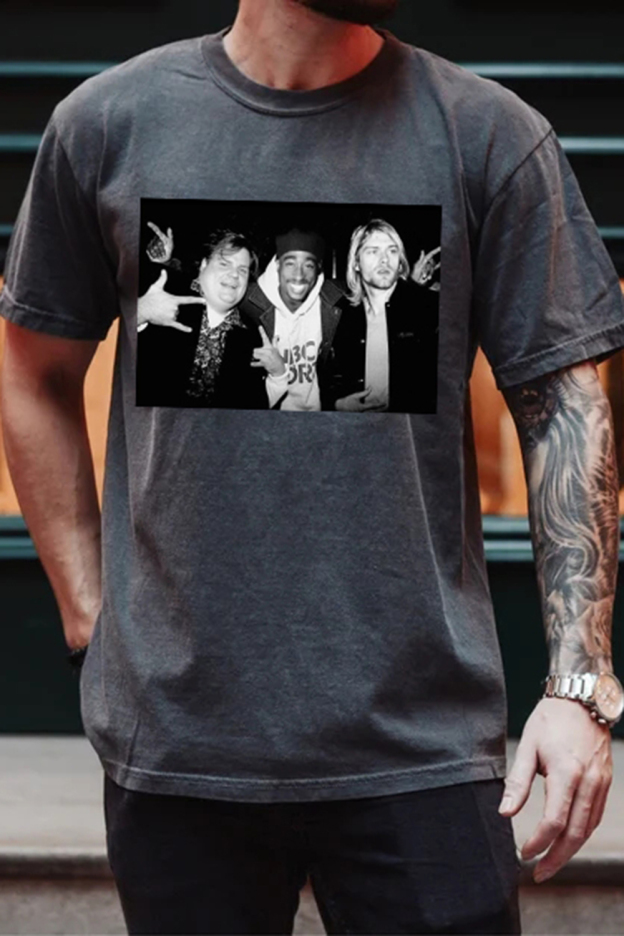 Legend Chris Farley 2Pac Shakur and Kurt Cobain Tee For Men