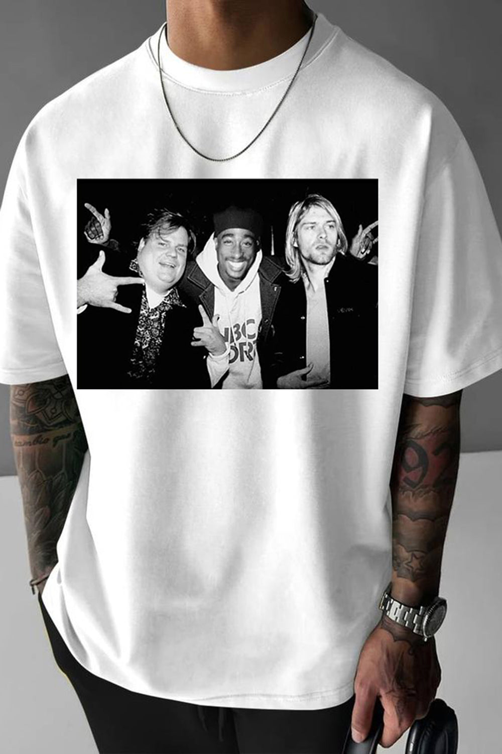Legend Chris Farley 2Pac Shakur and Kurt Cobain Tee For Men