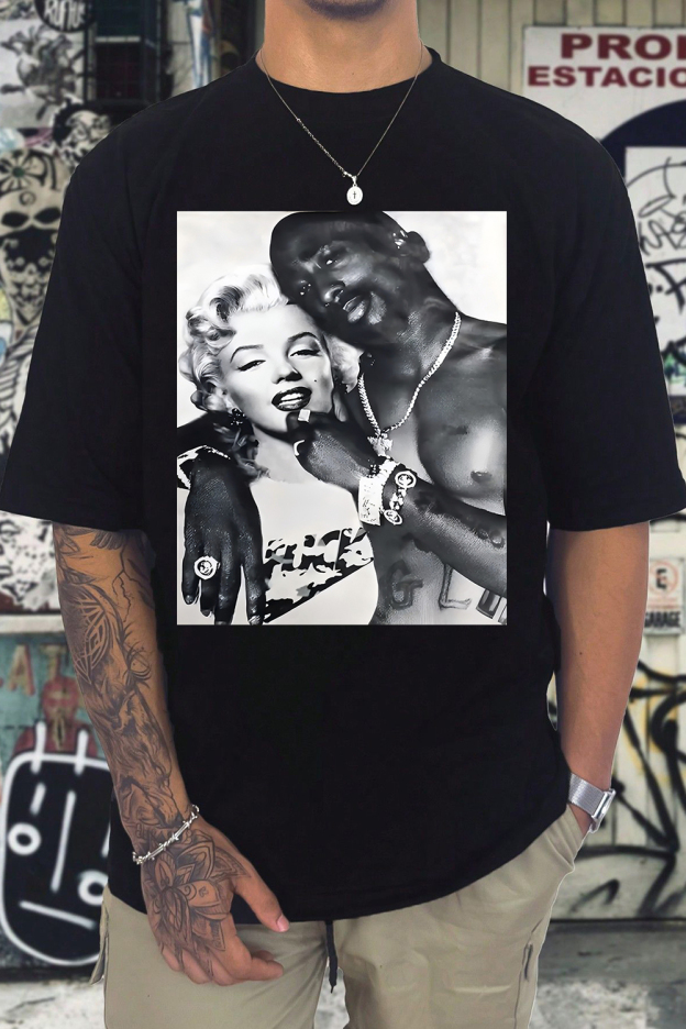 Tupac Shakur Marilyn Monroe Graphic Tee For Men
