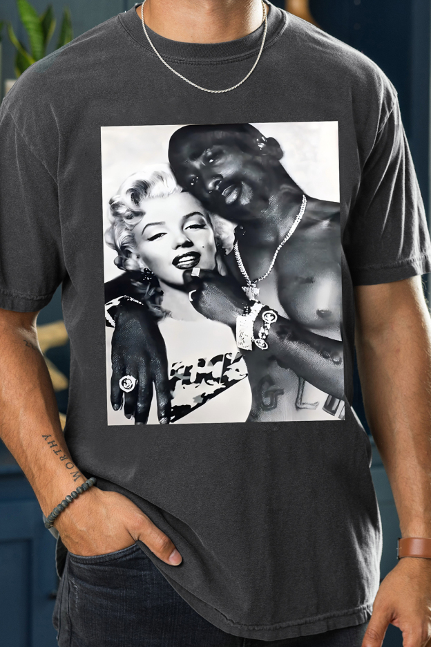Tupac Shakur Marilyn Monroe Graphic Tee For Men
