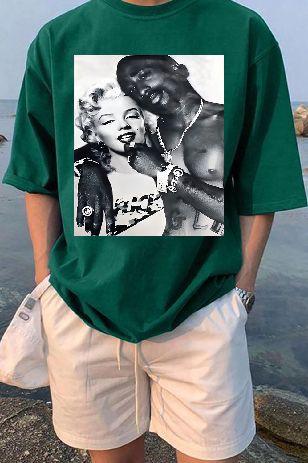 Tupac Shakur Marilyn Monroe Graphic Tee For Men