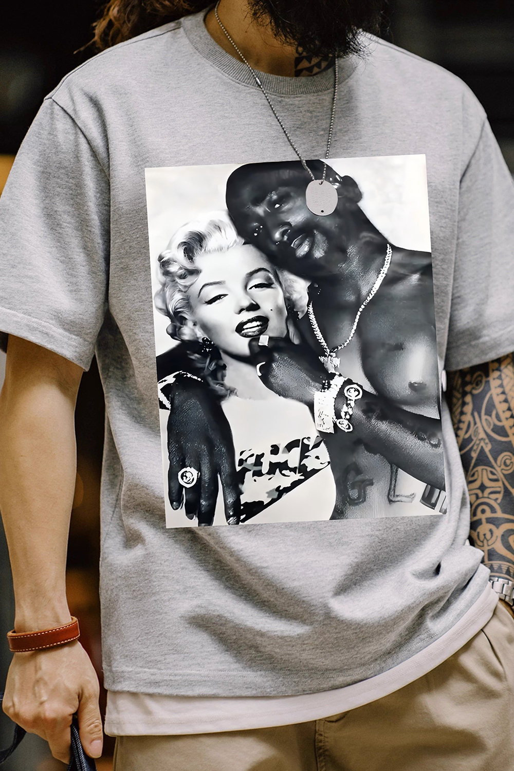 Tupac Shakur Marilyn Monroe Graphic Tee For Men