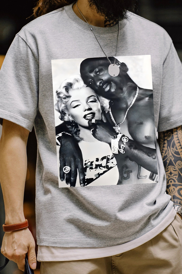 Tupac Shakur Marilyn Monroe Graphic Tee For Men