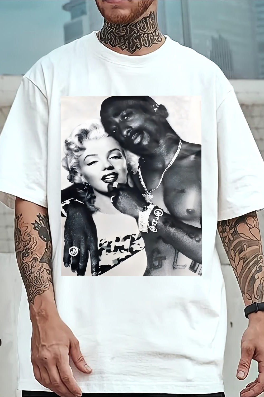 Tupac Shakur Marilyn Monroe Graphic Tee For Men