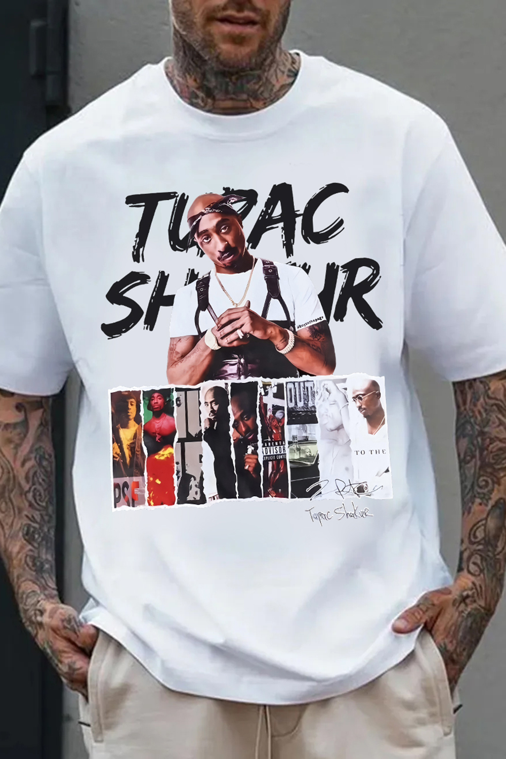 Rapper 2pac Album Graphic Tee For Men