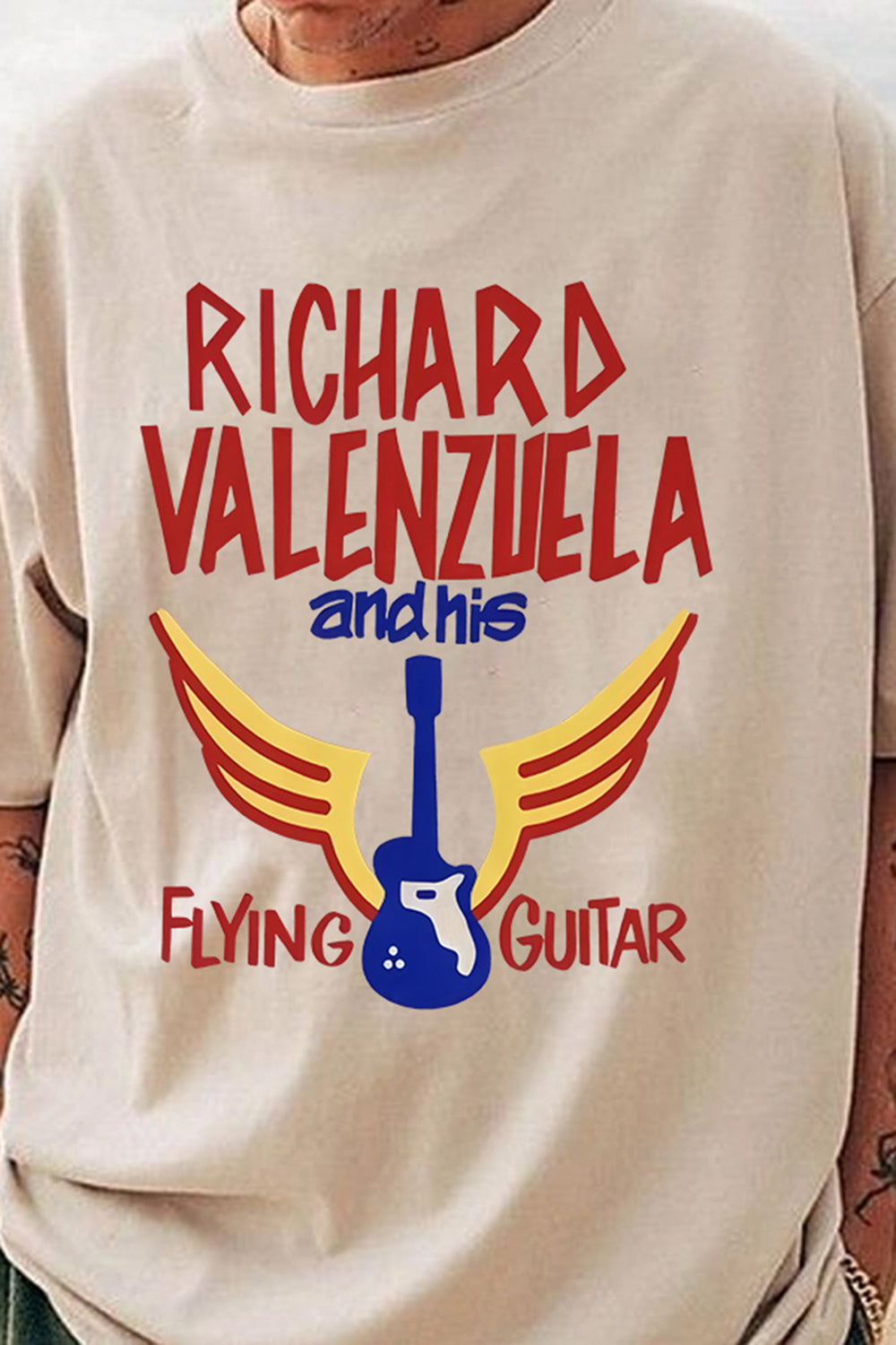 La bamba Movie Bob Richard Valenzuela and His Flying Guitar Tee For Men