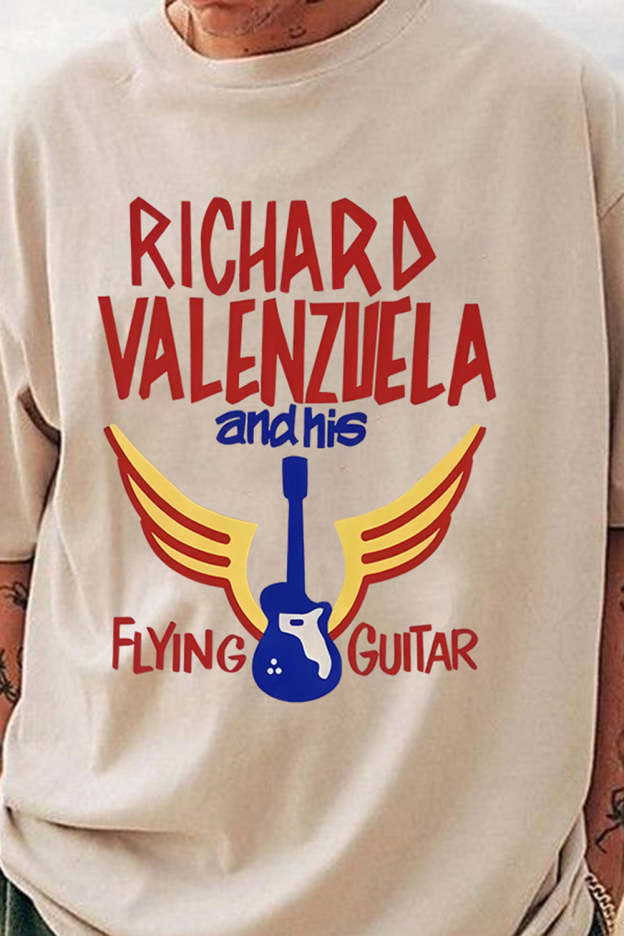 La bamba Movie Bob Richard Valenzuela and His Flying Guitar Tee For Men