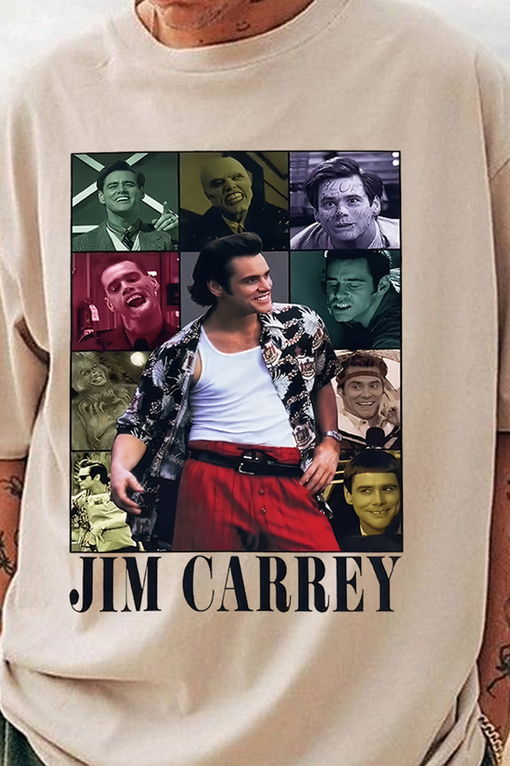 Jim Carrey 90s Graphic Tee For Men