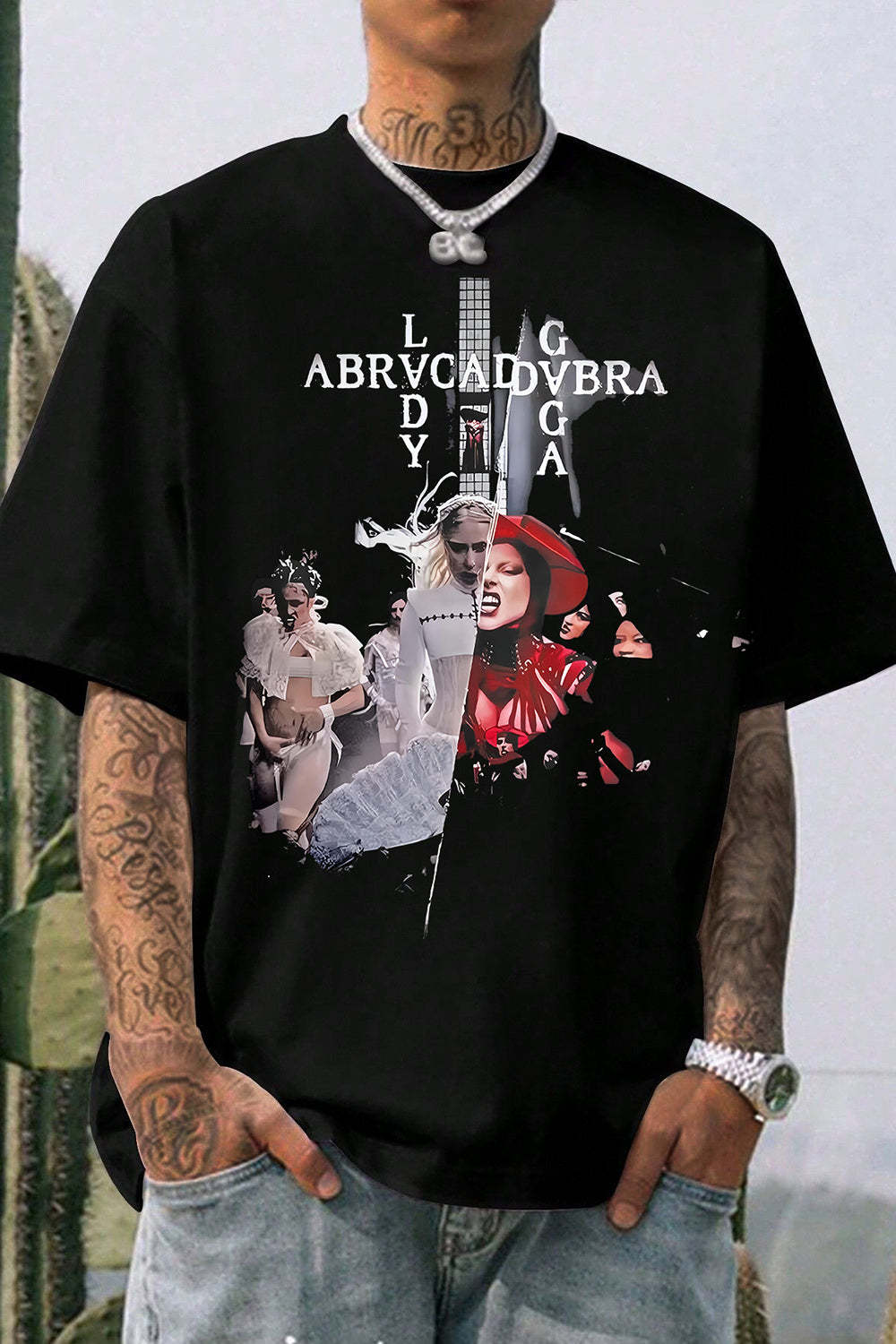 Lady Gaga Abracadabra Album Tee For Men