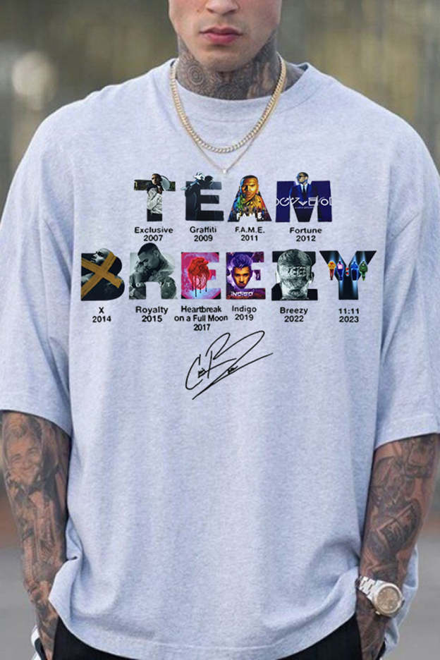Team Breezy Chris Brown Album Tee For Women