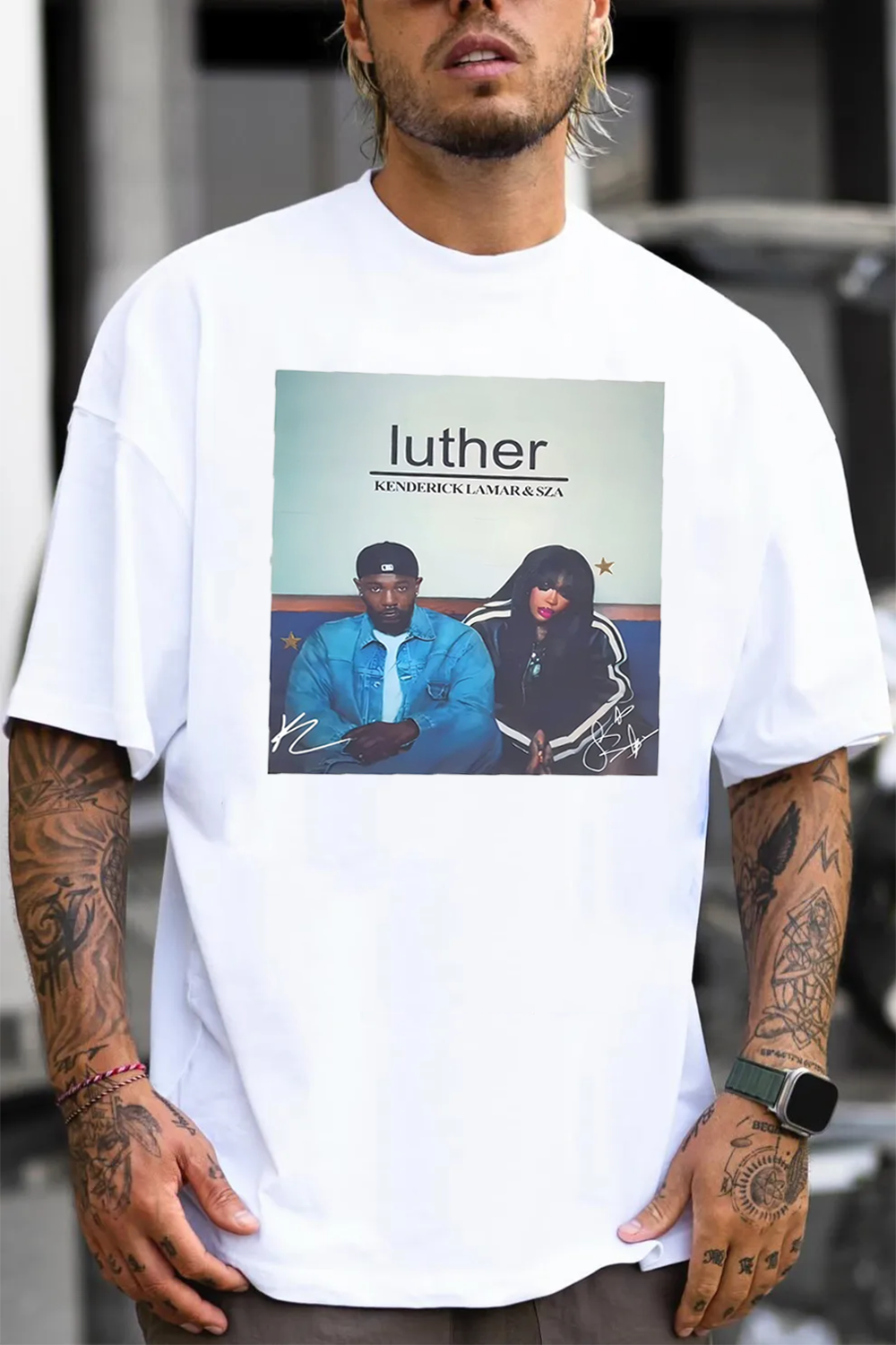 Grand Nation Tour Luther Kendrick Sza Tee For Men