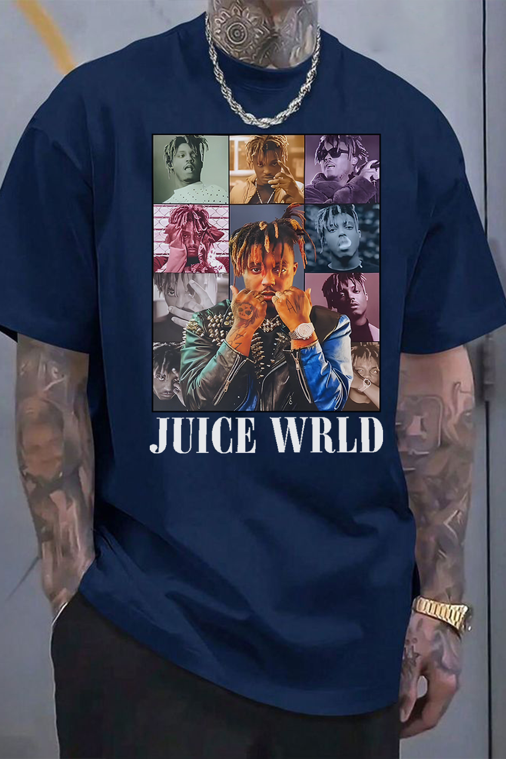 Juice Wrld  Portrait  Tee For Men