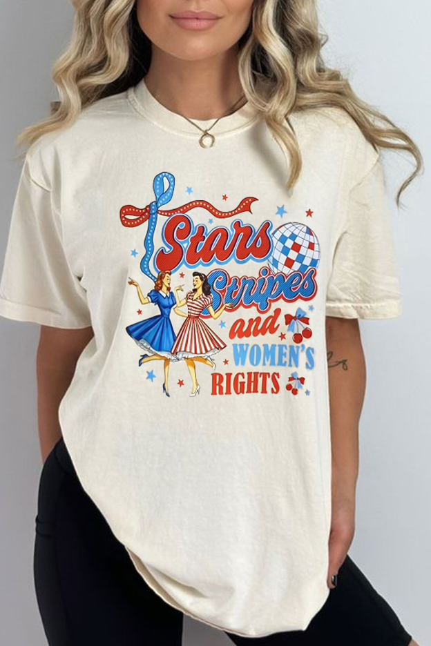 Stars, stripes, and women’s rights shirt