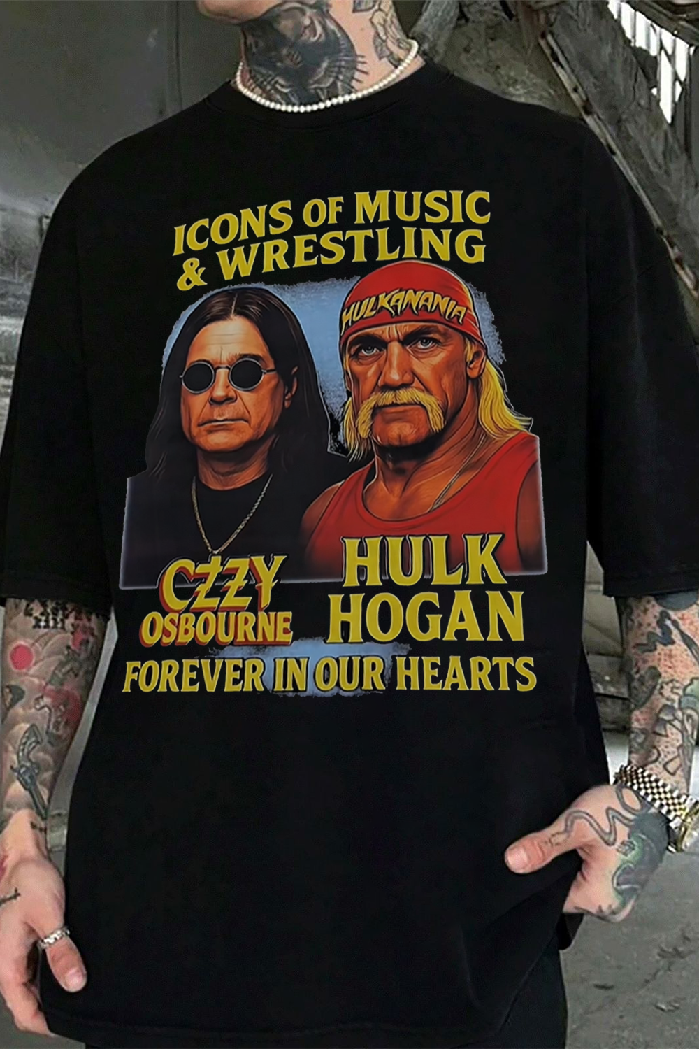 Ozzy Osbourne X Hulk Hogan shirt