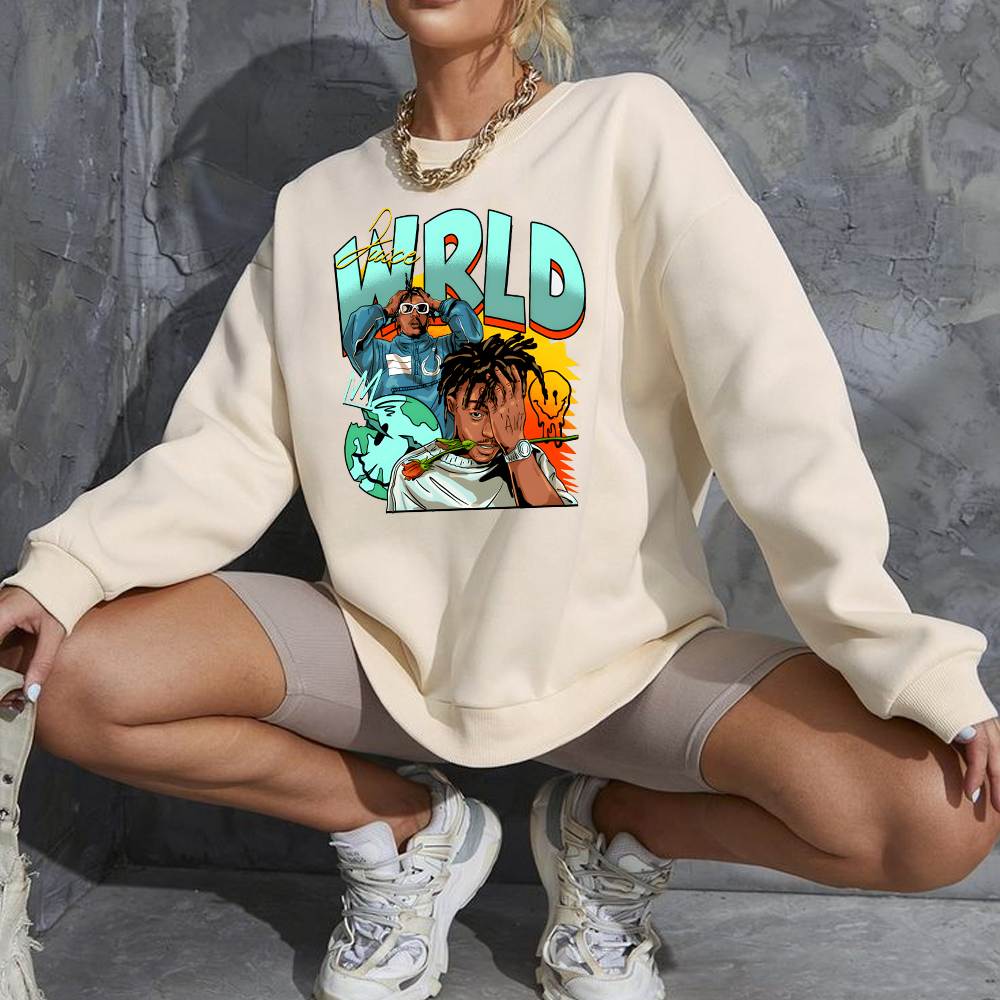Juice World fans color block  sweatshirt