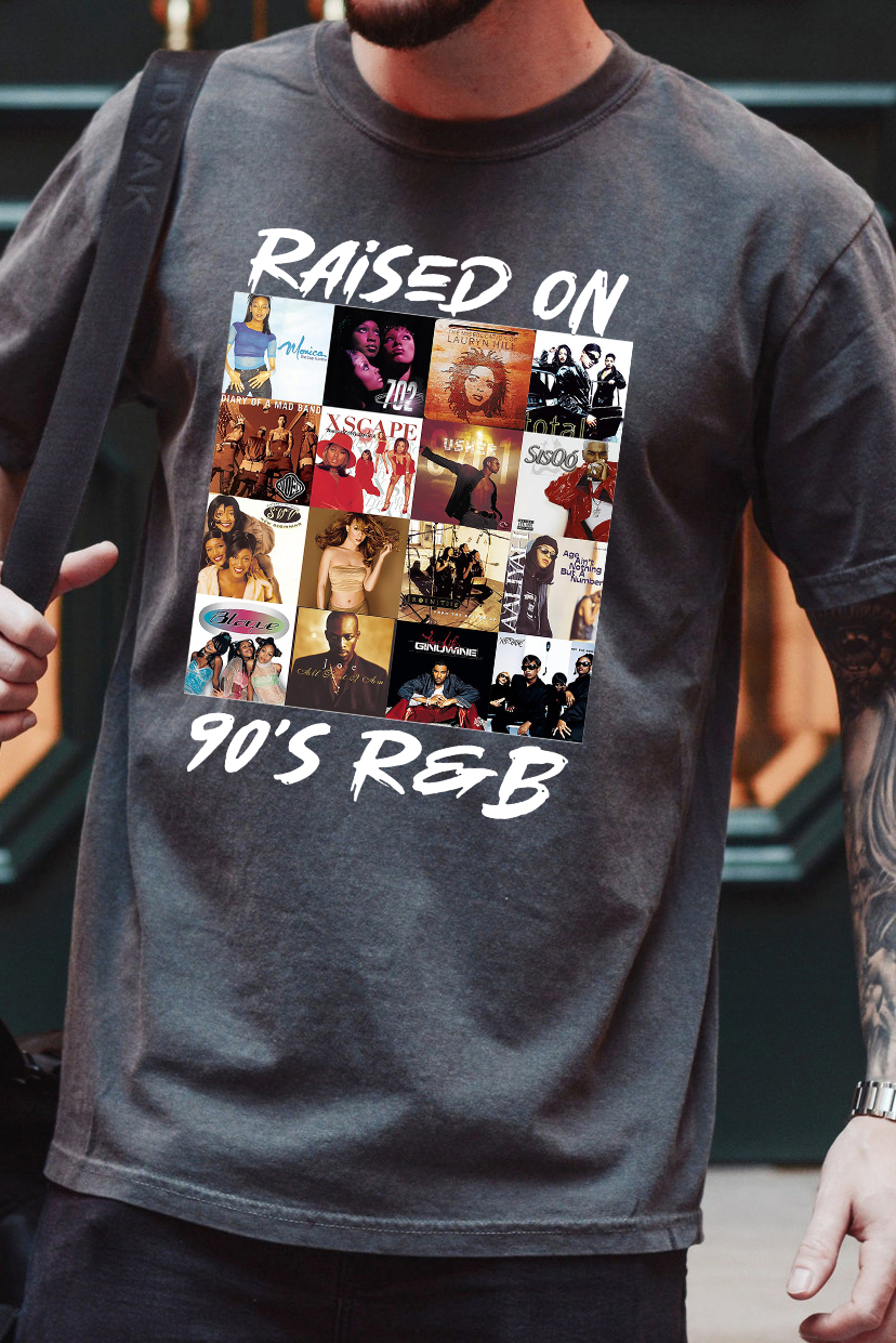 Raised On 90s R&B Album Music Artists-1 T-shirt