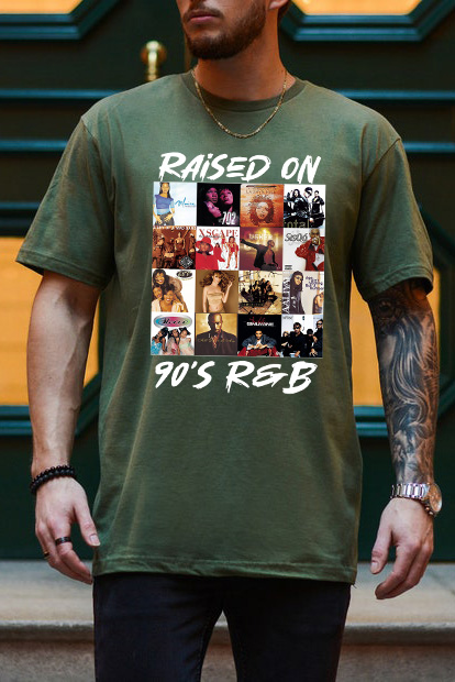 Raised On 90s R&B Album Music Artists-1 T-shirt