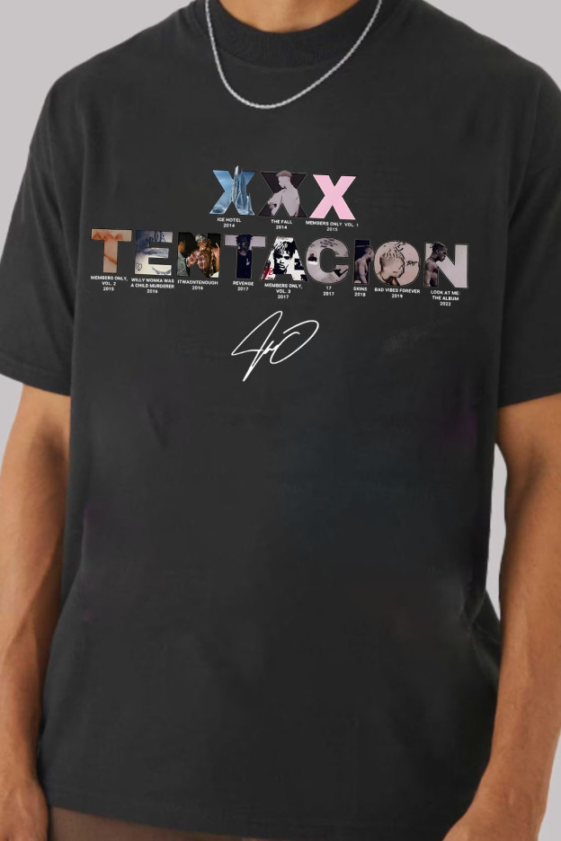 XXXTentacion Inspired Vintage Rap Shirt a6  men's t-shirt