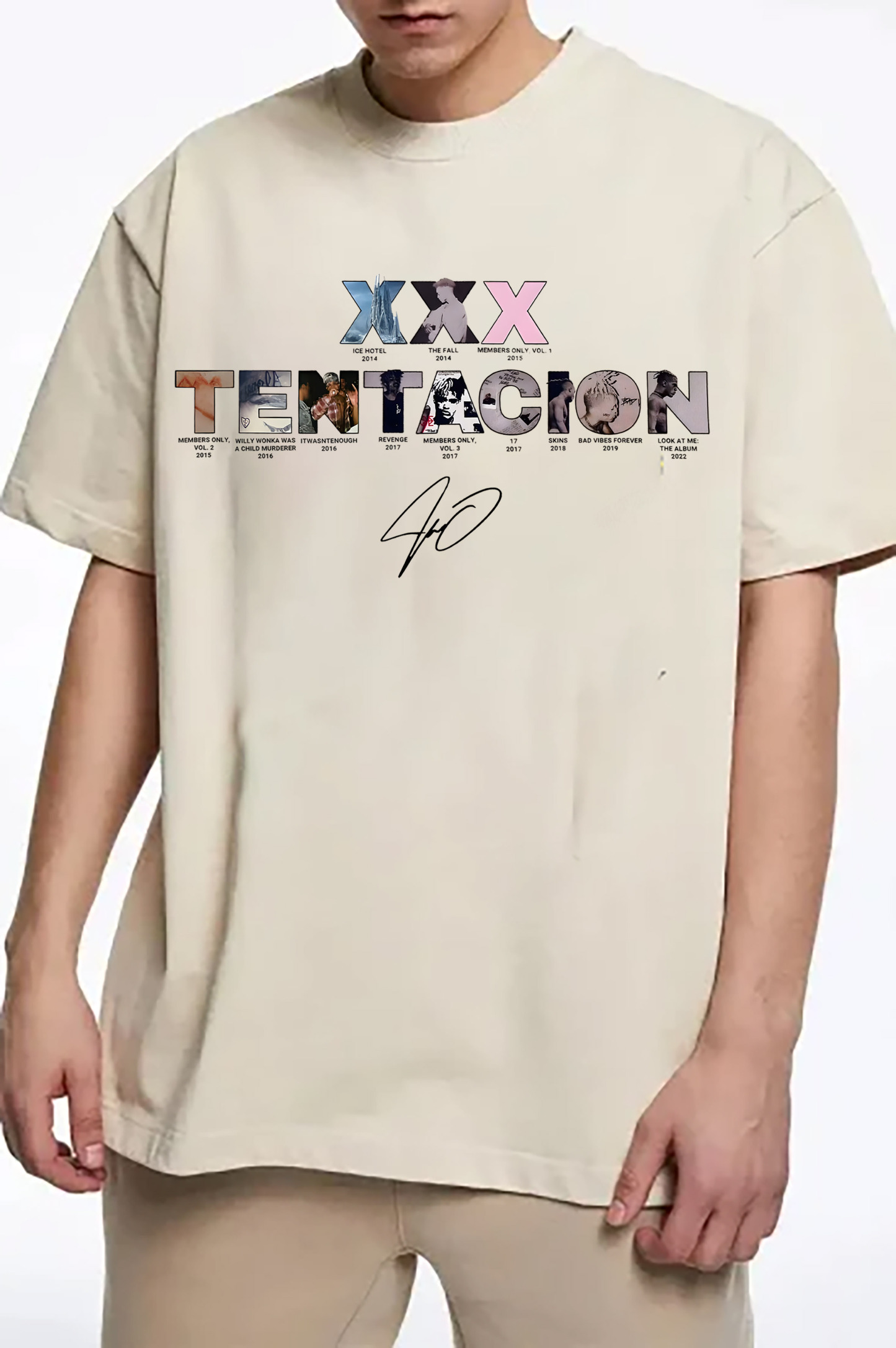 XXXTentacion Inspired Vintage Rap Shirt a6  men's t-shirt