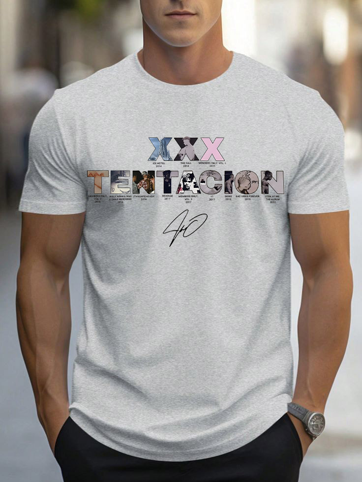 XXXTentacion Inspired Vintage Rap Shirt a6  men's t-shirt