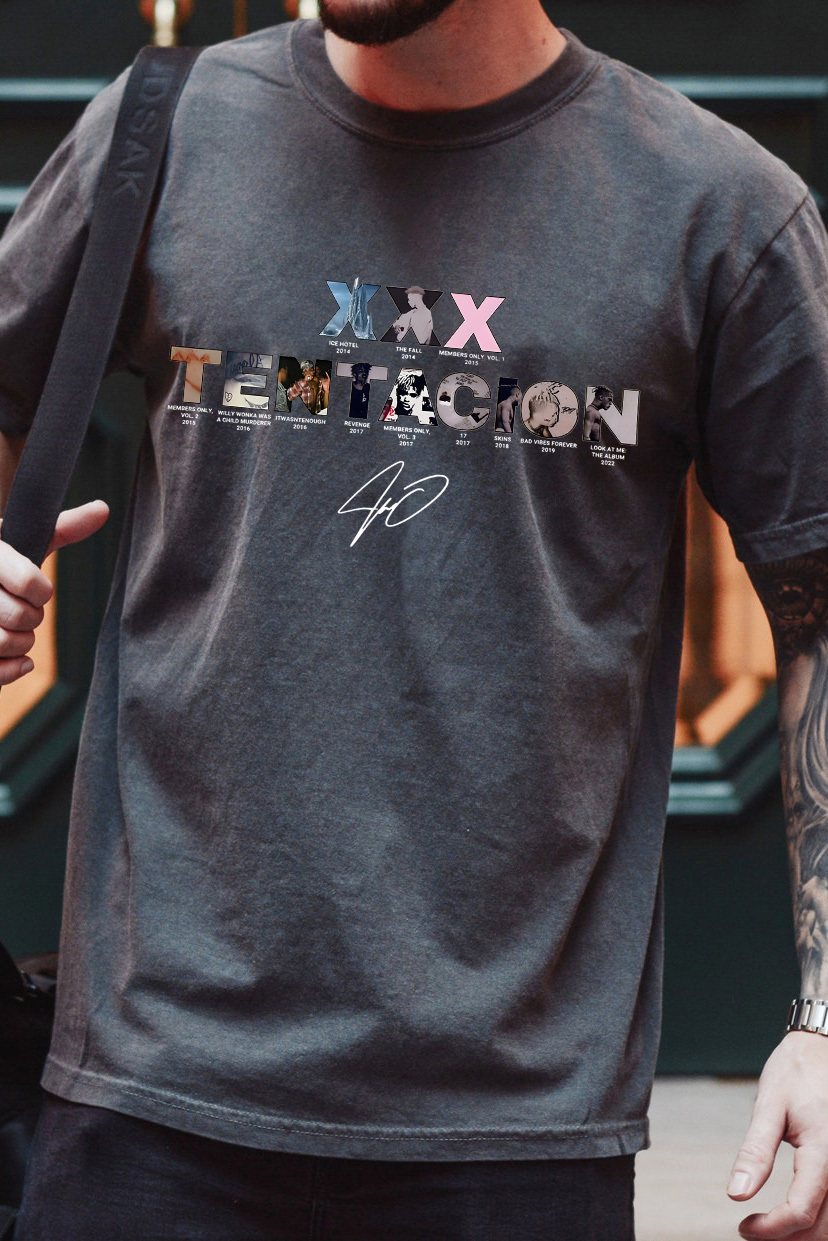 XXXTentacion Inspired Vintage Rap Shirt a6  men's t-shirt