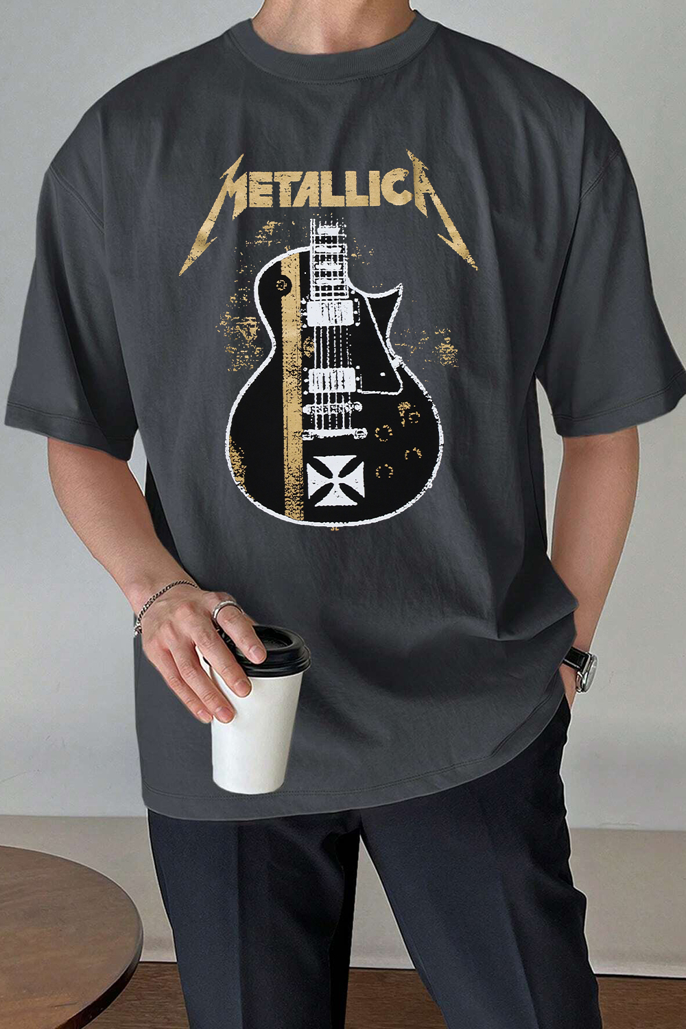 METALLICA 'Hetfield Guitar' Back Patch TEE