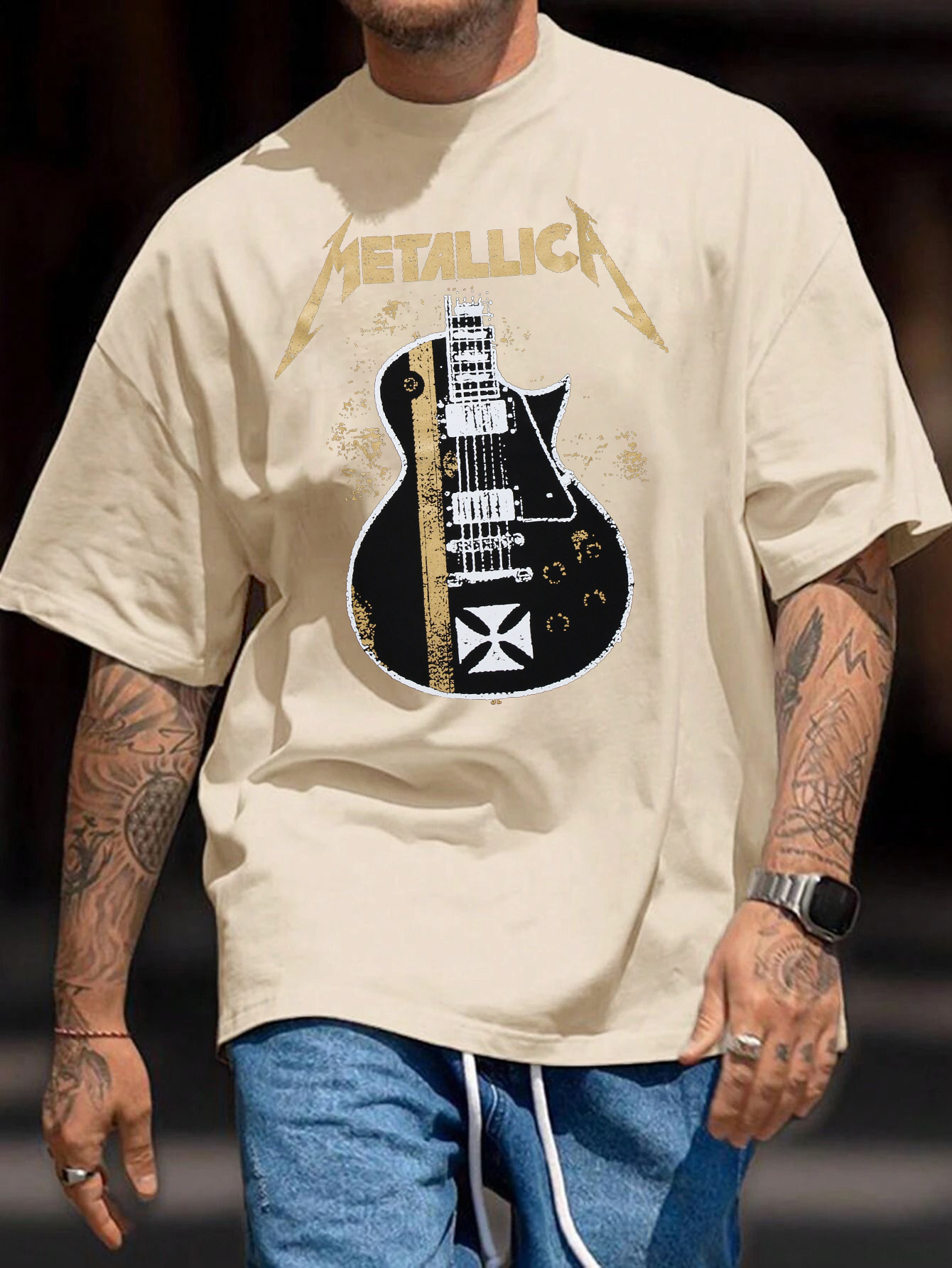 METALLICA 'Hetfield Guitar' Back Patch TEE