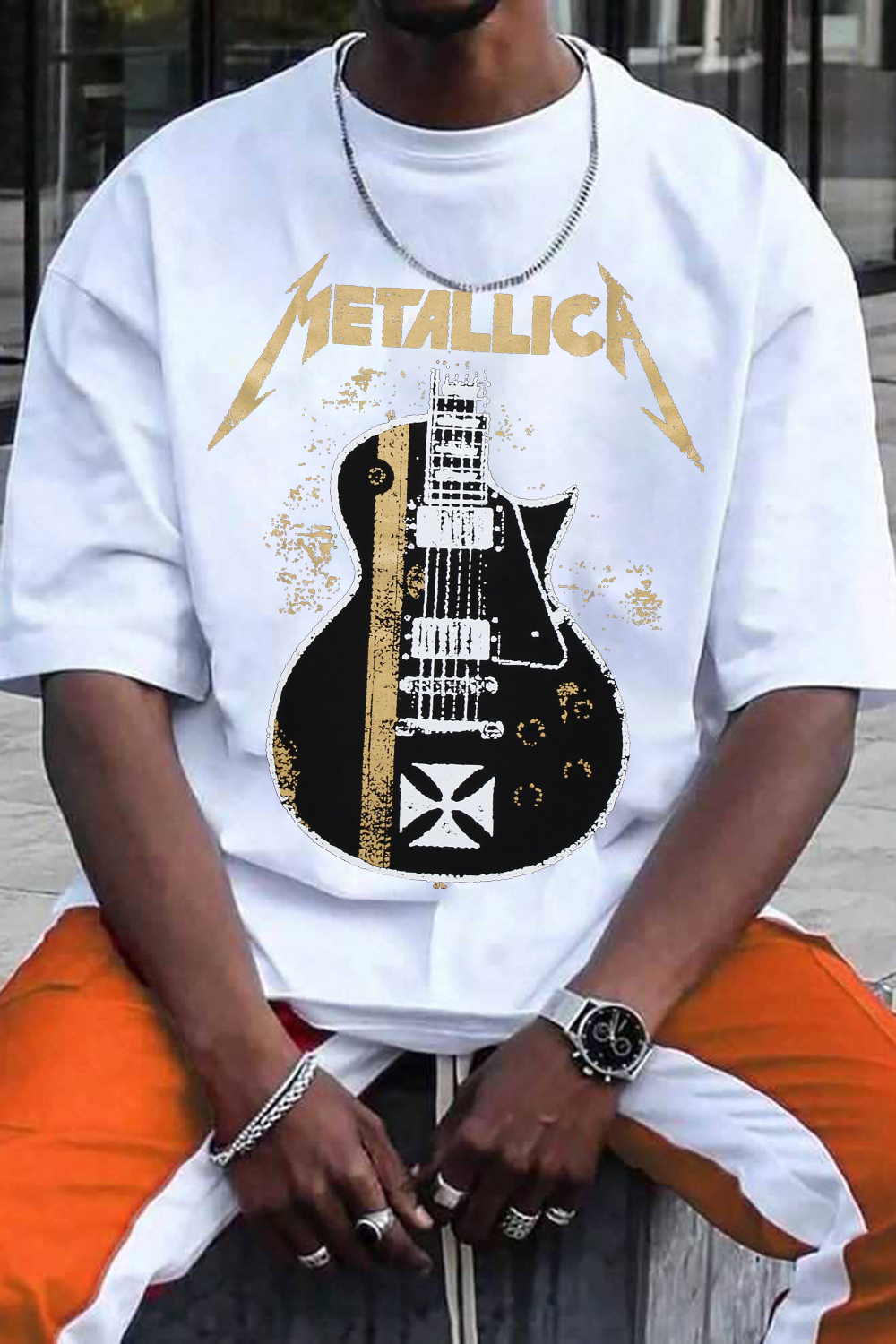 METALLICA 'Hetfield Guitar' Back Patch TEE