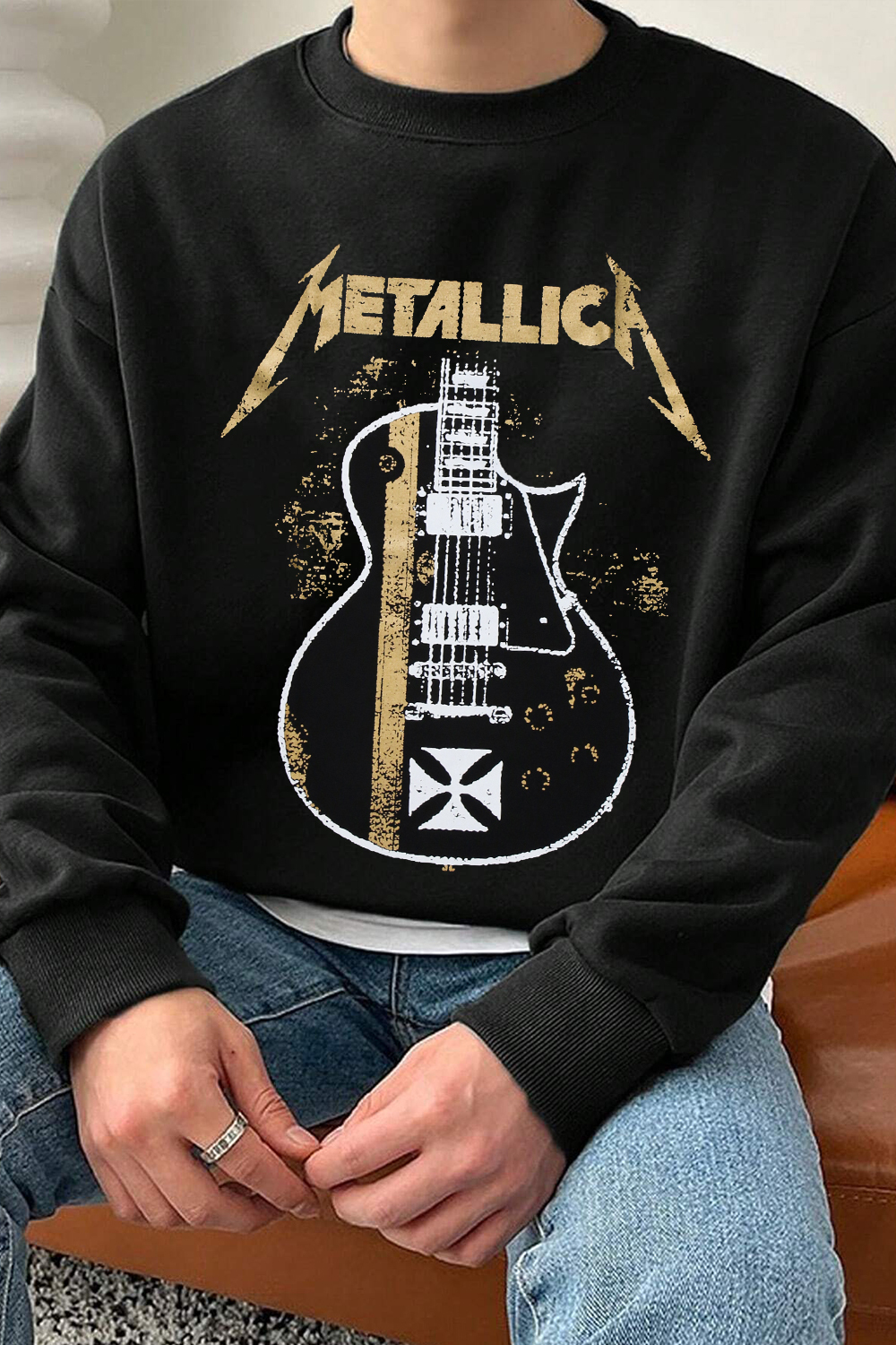 METALLICA 'Hetfield Guitar' Back Patch TEE