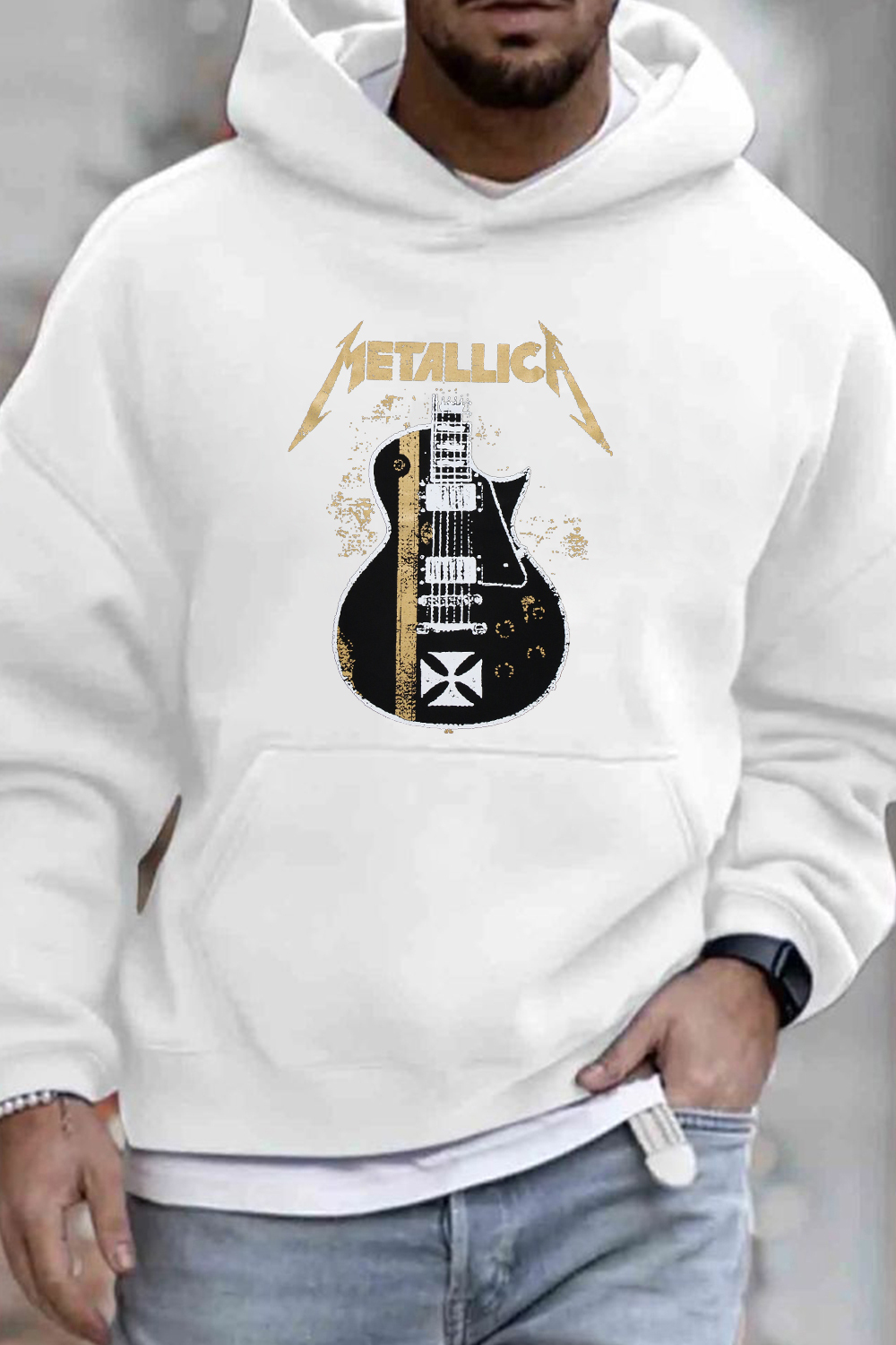 METALLICA 'Hetfield Guitar' Back Patch TEE