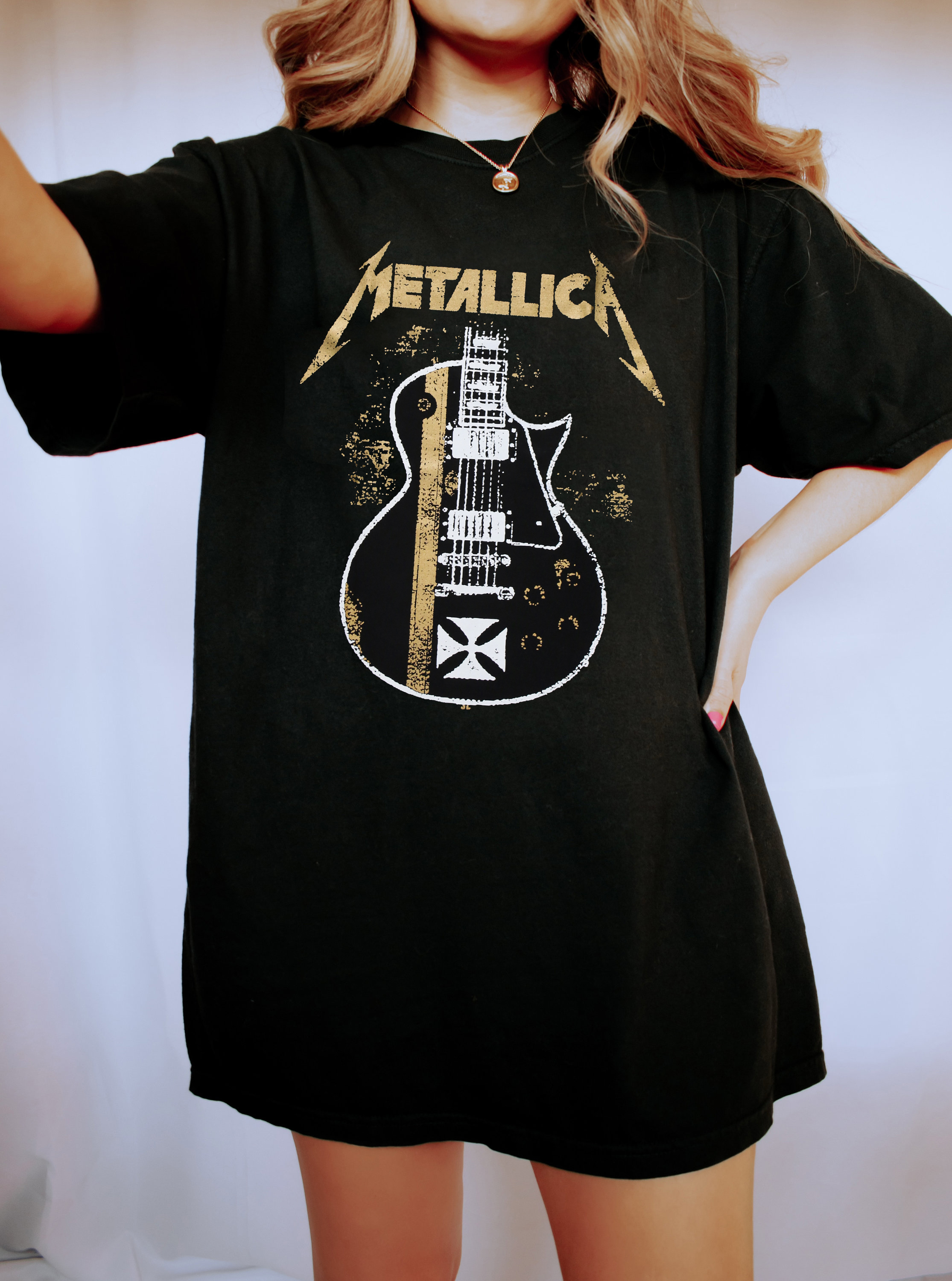 METALLICA 'Hetfield Guitar' Back Patch TEE