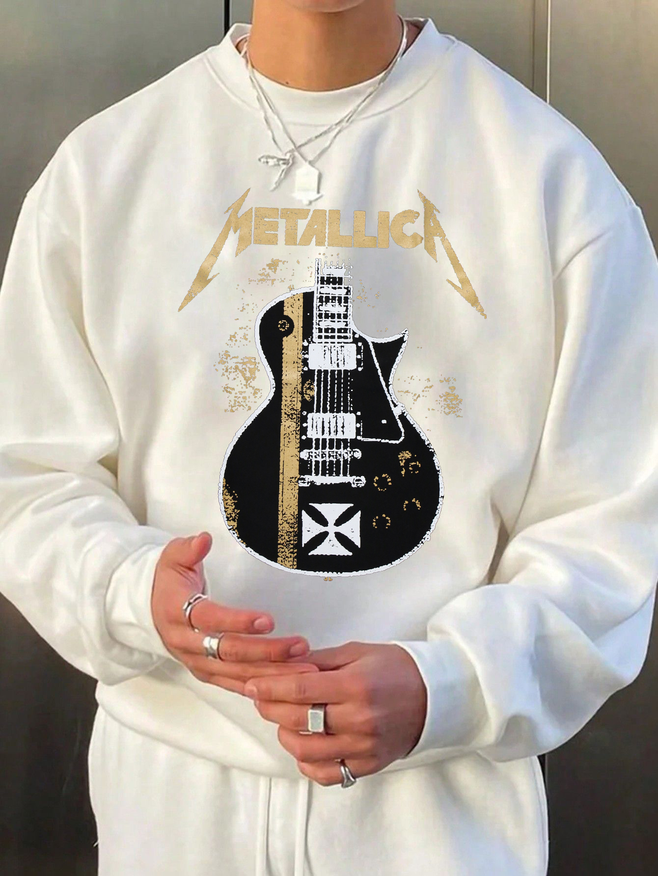 METALLICA 'Hetfield Guitar' Back Patch TEE