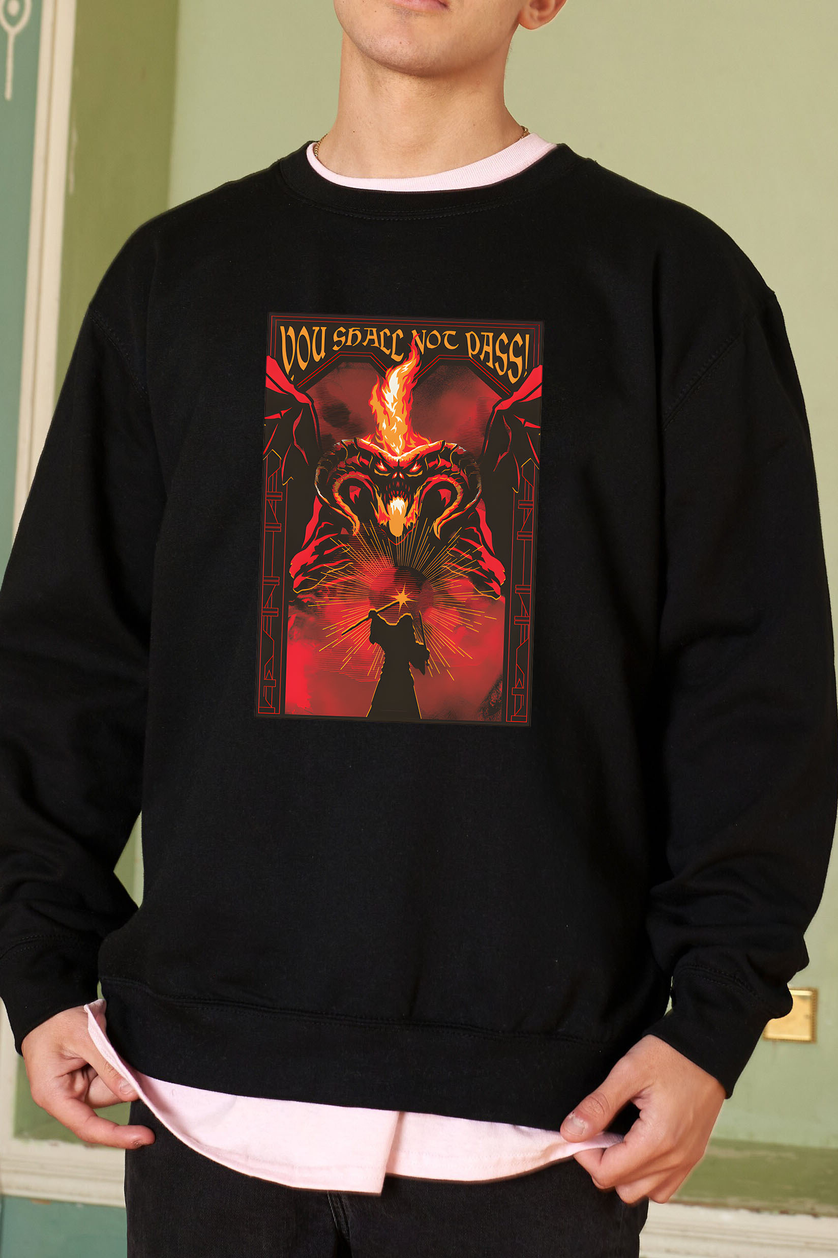 Fire and shadow clash LOTR Tee For men