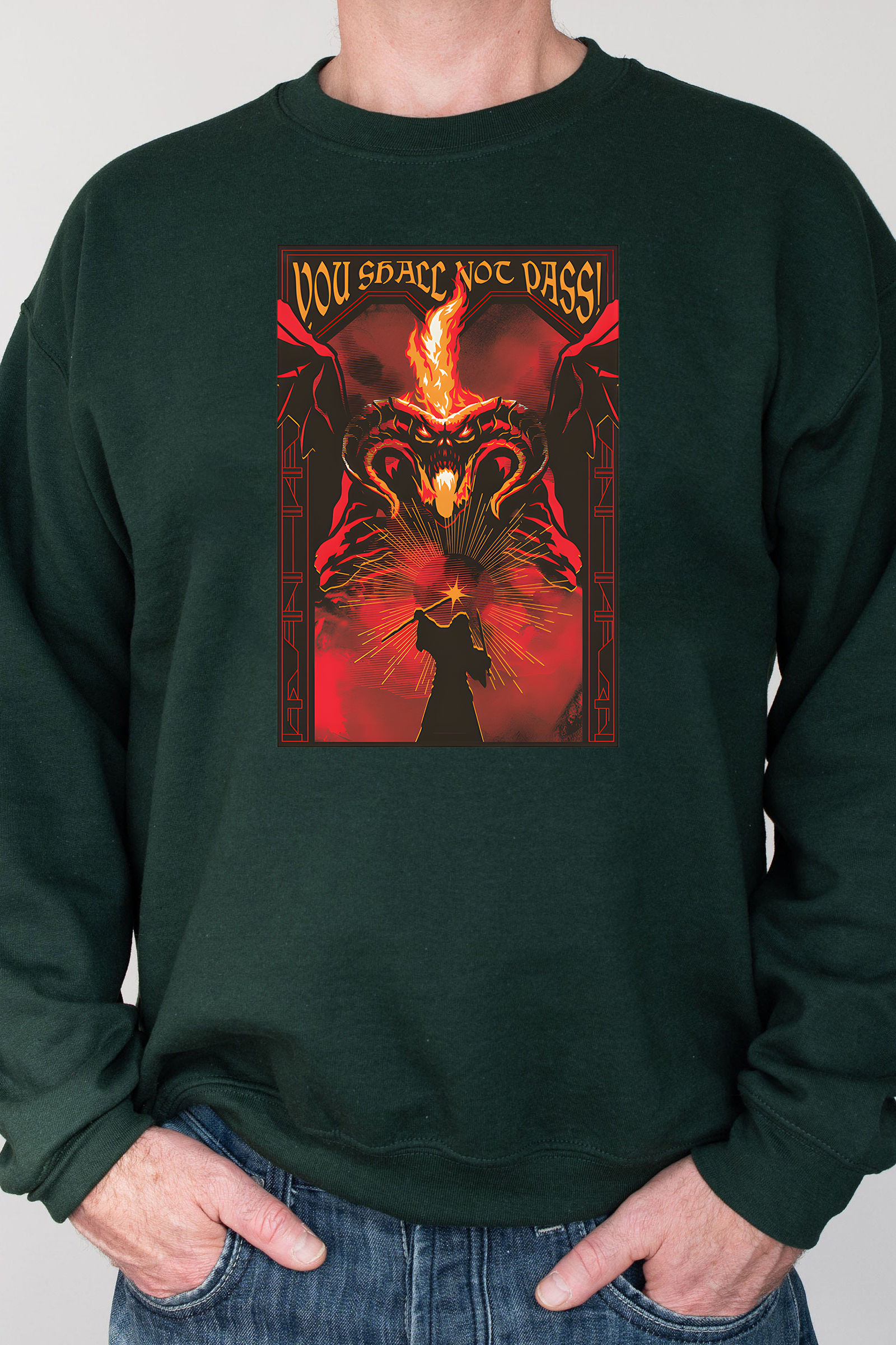 Fire and shadow clash LOTR Tee For men